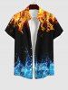 Fire Flame Water Splatter Print Plus Size Matching Set For Couples -  