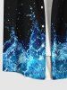 Fire Flame Water Splatter Print Plus Size Matching Set For Couples -  