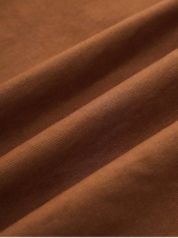 Plus Size Lace Up Crochet Hollow Out Ethnic Trim Patchwork A Line Skirt