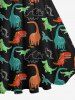 Plus Size Colorful Dinosaur Print 1950s Vintage Dress -  