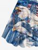 Plus Size Eagle Cloud American Flag Print Backless A Line Tank Dress -  