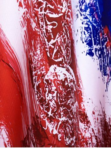 American Flag Paint Print Plus Size Matching Set For Couples
