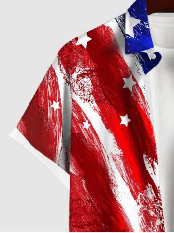 American Flag Paint Print Plus Size Matching Set For Couples