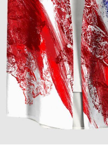 American Flag Paint Print Plus Size Matching Set For Couples