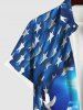 Ripped American Flag Lion Glitter Cross Peace Dove Print Plus Size Matching Set For Couples -  