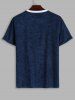Men's Terry Cloth Toweling LOS ANGELES Letter Embroidered Colorblock Short Sleeves T-shirt -  