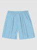 Men's Solid Color Pockets Beach Shorts -  