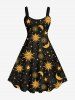 Sun Moon Stars Galaxy Print Plus Size Matching Set For Couples -  