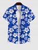 Flower Coconut Leaves Print Plus Size Matching Hawaii Beach Outfit For Couples -  