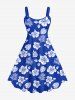 Flower Coconut Leaves Print Plus Size Matching Hawaii Beach Outfit For Couples -  
