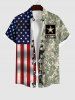 American Flag Camouflage 3D Lace Up Print Plus Size Matching Set For Couples -  