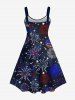 Plus Size Patriotic American Flag Fireworks Print Tank Dress -  