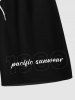 Men's Solid Color 1980 Print Beach Shorts -  