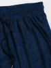 Short de Base Décontracté en Tissu en Couleur Unie à Cordon - Bleu de Minuit S