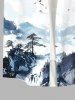 Ink Painting Crane Mountain Print Plus Size Matching Set For Couples -  