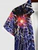 Patriotic American Flag Firework Print Plus Size Matching Outfit For Couples -  