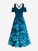 Ombre Music Symbol Print Plus Size Matching Set For Couples -  