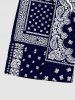 Plus Size Paisley Scarf Graphic Print Drawstring Beach Shorts For Men -  
