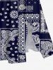 Plus Size Paisley Scarf Graphic Print Split Pocket A Line Dress -  
