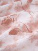 Plus Size Tie Dye Flowers Leaf Print Ruched Cinched Pockets Milkmaid Dress -  