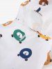 Per's Colorful Bears Print Adjustable Toggle Drawstring Ears Hooded Raincoat -  