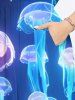 Plus Size Glitter Sailor Ombre Seabed Print Hawaii Sea Creatures Split Pocket A Line Dress -  