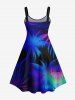 Robe débardeur hawaïenne grande taille à imprimé ombré pailleté et motif cocotier - Multi-A 3X