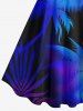 Robe débardeur hawaïenne grande taille à imprimé ombré pailleté et motif cocotier - Multi-A 3X