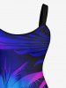 Robe débardeur hawaïenne grande taille à imprimé ombré pailleté et motif cocotier - Multi-A 6X