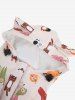 Per's Colorful Animals Zoo Print Adjustable Toggle Drawstring Ears Hooded Raincoat -  