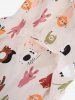 Per's Colorful Animals Zoo Print Adjustable Toggle Drawstring Ears Hooded Raincoat -  