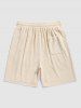 Men's Matching Two Piece Co Ord Terry Cloth Toweling Jacquard Textured Polo Collar Half Buttoned Short Sleeves T-shirt and Shorts Set -  