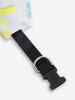 Pet's Colorful Letters Print Push Buckle Reflective Waterproof Bandana Bib -  