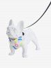 Pet's Colorful Letters Print Push Buckle Reflective Waterproof Bandana Bib -  