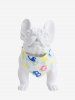 Pet's Colorful Letters Print Push Buckle Reflective Waterproof Bandana Bib -  