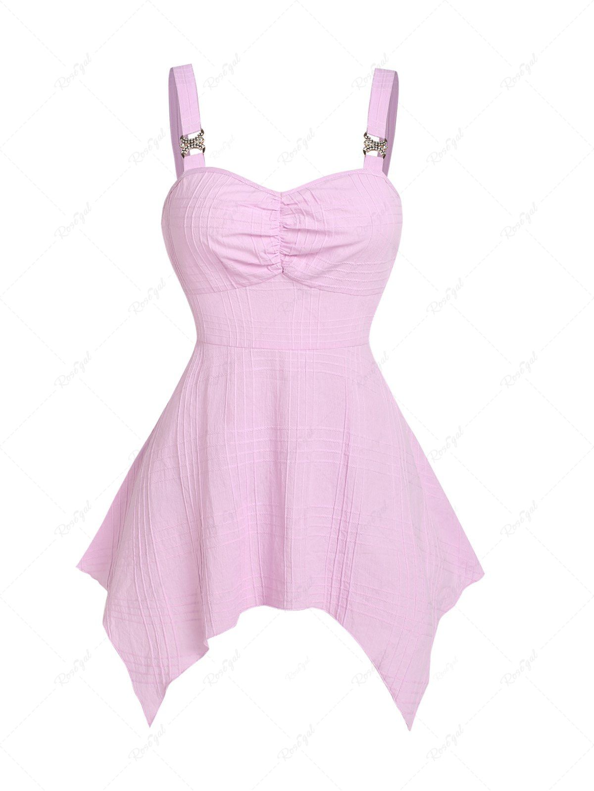 Shop Ruched Handkerchief Tank Top  