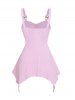 Ruched Handkerchief Tank Top -  