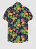 Plus Size Cashew Leaf Colorful Polka Dot Print Hawaii Button Pocket Shirt For Men -  