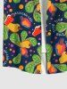 Plus Size Cashew Leaf Colorful Polka Dot Print Hawaii Button Pocket Shirt For Men -  