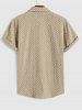 Men's Matching Two Piece Co Ord Terry Cloth Toweling Jacquard Textured Front Pocket Design Short Sleeves Shirt and Shorts Set -  