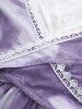Plus Size Rose Flower Jacquard Lace Trim Crossover Ombre Ruched 2 in 1 Top -  