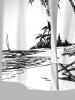 Coconut Tree Beach Lounge Chair Ombre Print Plus Size Matching Hawaii Beach Outfit For Couples -  