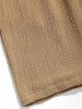 Men's Matching Two Piece Co Ord Cotton and Linen Solid Color Open Front Kimono and Shorts Set -  