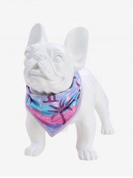 Pet's Coconut Tree Bubble Colorblock Print Hawaii Bandana -  