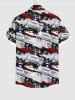 Patriotic American Flag Newspaper Print Plus Size Matching Set For Couples -  