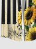 American Flag Piano Sunflower Print Plus Size Matching Set For Couples -  