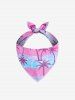 Pet's Coconut Tree Bubble Colorblock Print Hawaii Bandana -  