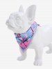 Pet's Coconut Tree Bubble Colorblock Print Hawaii Bandana -  