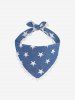 Pet's Star Denim 3D Print Lace Trim Bandana -  
