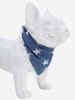 Pet's Star Denim 3D Print Lace Trim Bandana -  